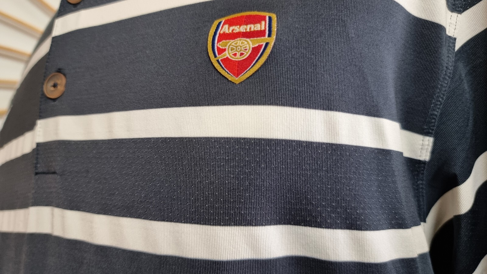 Nike Dri Fit Polo Shirt Arsenal Football Gunners Quick Dri Smart UK Mens Med image 9