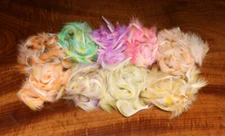 GROOVY BUNNY STRIPS Hareline Dubbin Tricolor Zonker Fly & Jig Tying Strips