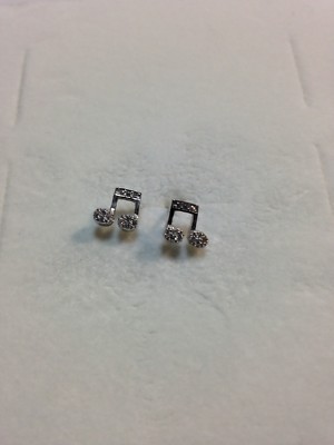 ORECCHINI IN ARGENTO 925 DOPPIA NOTA PAVE' DI ZIRCONI (AMFO0168