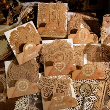 10X Retro Hohl Aus Papier Deko Tagebuch Scrapbooking Stanze Schnitt Handwerk No