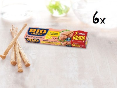 24x 80g Rio Mare Thunfisch in Olivenöl mit Zitrone und schwarzem Pfeffer tonno