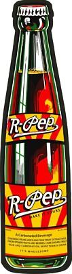 R-Pep Soda Bottle Laser Cut Metal Advertising Sign