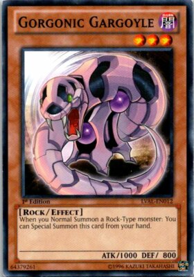 Gorgonic Gargoyle LVAL-EN012 Yu-Gi-Oh! Card Light Play 1st Edition