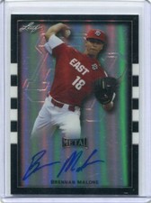2018 Leaf Perfect Game All American Metal Black Brennan Malone Auto 9/15