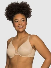NWT Vanity Fair Beauty Back Full Figure Underwire Minimizer Bra Sz 36H Neutral