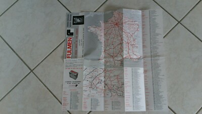 1971 Carte Routière Vintage FULMEN - FRANKREICH / Region Paris - französische Karte - kostenloser Hafen!