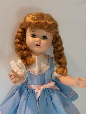 Vintage 1954 18'' Horsman HP Cindy Strutter Walker Doll Sleep Eyes Open Mouth