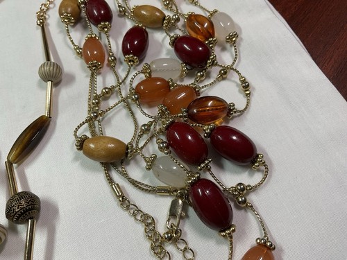 Jewellery Great Job Lot Acrylic, Retro, Boho, Mixed Style Necklaces x8 - Picture 4 of 18