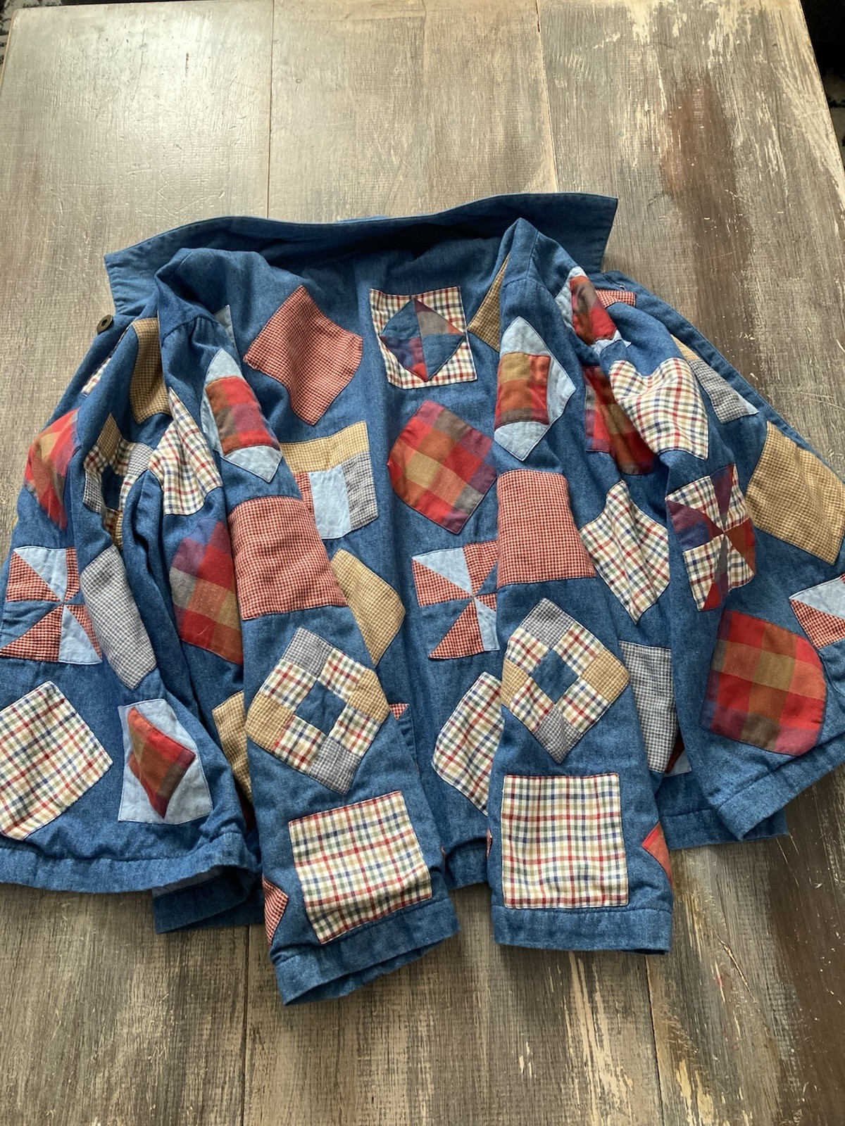 Women’s Vintage Patchwork Jacket Large Cottagecor… - image 7