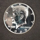 1969 S  PROOF KENNEDY SILVER CLAD  HALF DOLLAR **FREE SHIPPING**C2971