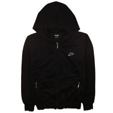 Vintage 90s Nike Swoosh Black Full Zip Hoodie XL Women  s Retro Chic