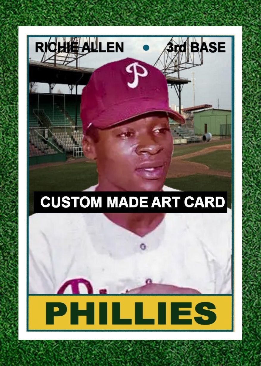 Richie Dick Allen Philadelphia Baseball Art Card