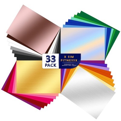 33 Satz Plotterfolie Selbstklebend 24 Farben Cricut Silhouette DIY
