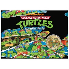 2025 Tuvalu Teenage Mutant Ninja Turtles $1 Coloured Coin in Perth Mint Pack