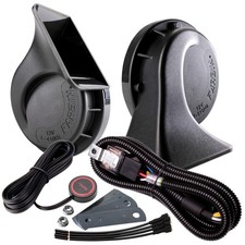 New 12v Loud Truck Horn Kit With Relay Harness And Button Air Horn For Car Black