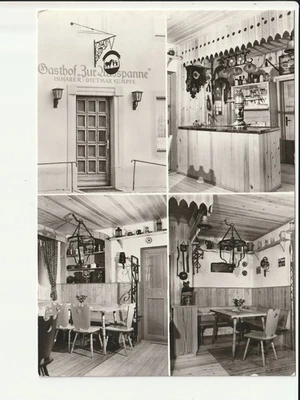 SORA / Meißen..., GH " Zur Ausspanne", 4  Ans. u.a. Eingang, Theke...s/w  AK - Bild 1 von 2