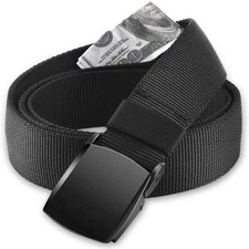 AGPTEK Travel Money Belt, Hidden Pouch, Anti-Theft Security Waist Black 