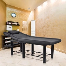 Stationary Massage Table, 72" L 27" W Heavy Duty Adjustable Esthetician Bed