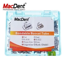 MacDent Dental Ortho Buccal Tubes 1st 2nd Molar Edgewise 022 Non-Conv Mesh Base