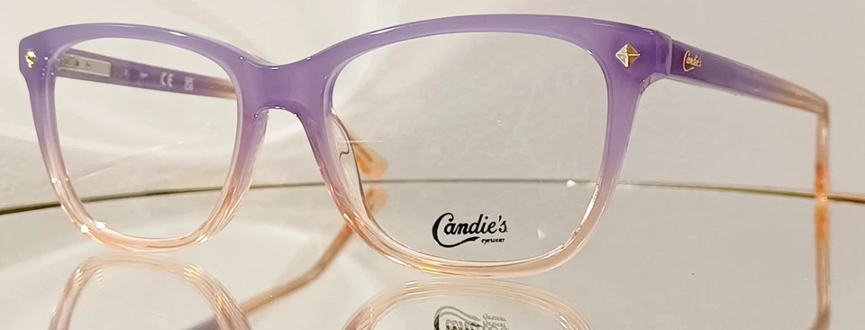 Anteojos originales CANDIE'S CA0134 083 PÚRPURA/MELOCOTÓN nuevo plástico 51-16-135 Foto 3 de 4