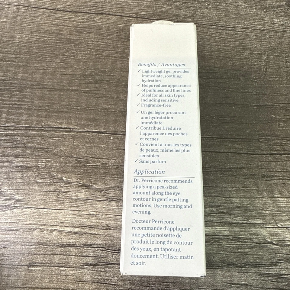 PERRICONE MD H2 ELEMENTAL ENERGY DE PUFFING EYE GEL .5 OZ FULL SIZE AUTHENTIC - Image 2 of 3