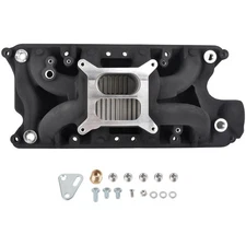 For Small Block Ford SBF 260 289 302 Black Air Gap Aluminum Intake Manifold
