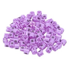 100 Pack Clothes Hanger Marker Number 30 Size Tag Fit 3mm Rod Purple