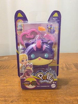 Polly Pocket Compact Pet Connects Playset Cat At A Kitty Hangout