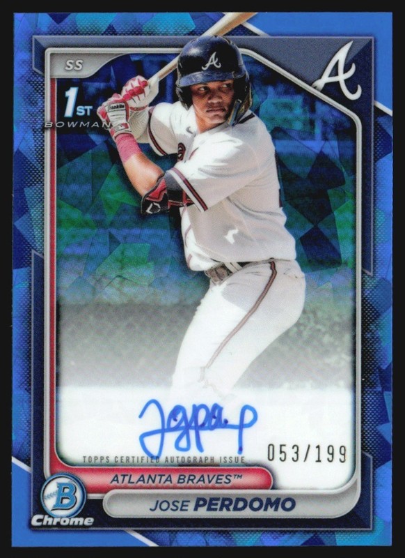 2024 Bowman Chrome Sapphire 53/199 Jose Perdomo Auto #CSPA-JP GS1