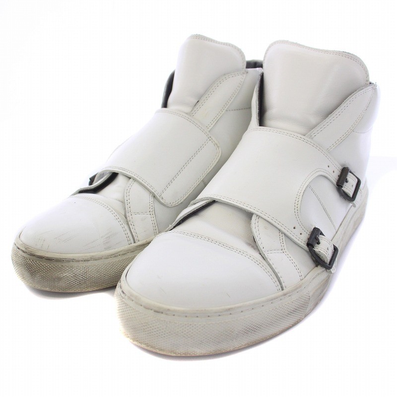 PANTOFOLA D’ORO Scarpe Sneakers Uomo 10.0US Pantofola D'Oro Zip Laterale Taglio Alto Pelle Bianco Bm Me