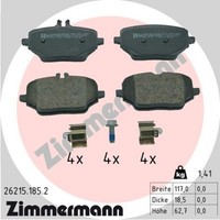 Zimmermann Bremsbelagsatz Scheibenbremse 26215.185.2 FüR Mercedes GLE V167 C167