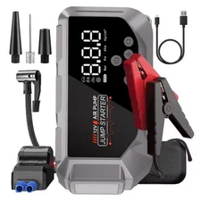 26000mAh 6 in 1 car jump starter kit,air inflator,led light,phone charge port