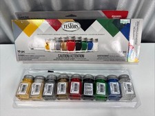 Testors 9146XT Enamel Paint Set 10 Pc Multi Surface Paints w/ 1 Brush
