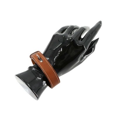 Hermes Panache Bracelet Tadelakt Fauve Brown Horsehead 6.7in Present from JAPAN
