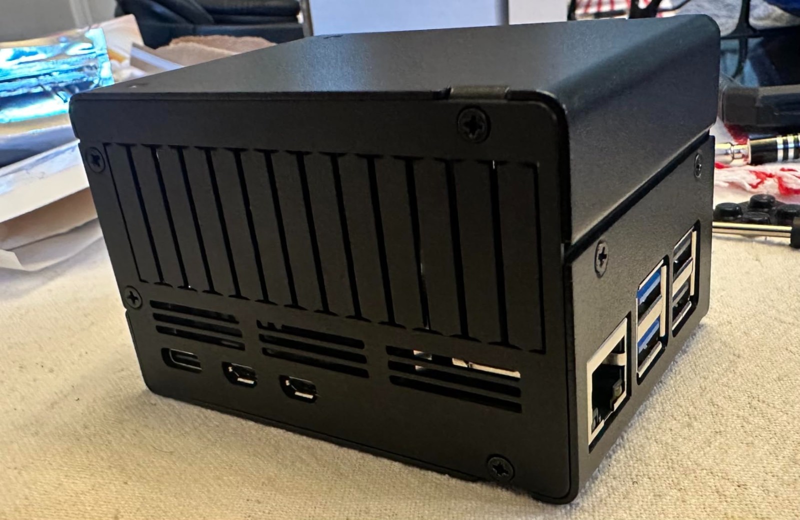 KKSB Case for Raspberry Pi 5, Space for HATs, NVMe Boards & Active Cooler