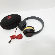 Beats by Dr Dre Black Wired On-Ear Headphone Damaged Pads Tested Working