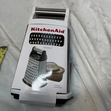 Kitchen Aid Box Grater Slicer with Storage Container 4 Stainless Steel Blades  