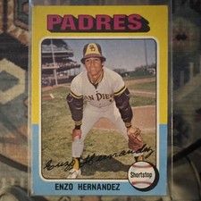 Topps 1975 Enzo Hernandez #84 San Diego Padres Baseball MLB Card