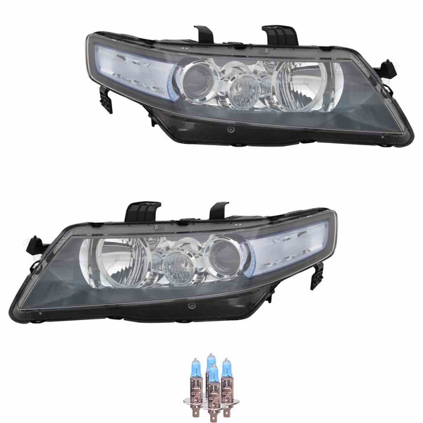 Scheinwerfer Set Weiß H1/H1 FüR Honda Accord VII Tourer CM CL Inkl. Osram Lampen-image