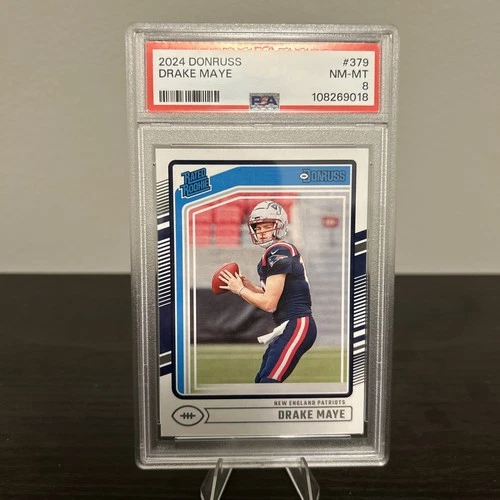 2024 Panini Donruss - Rated Rookie Drake Maye #379 (RC) PSA 8