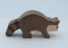 Holztiger Hand Crafted Raccoon Wooden Toy Collectible Stamped
