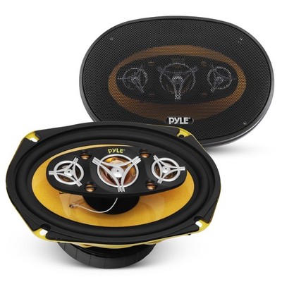 Pyle Car Eight Way Speaker System - Pro 6 x 9 Inch 500W 4 Ohm Mid Tweeter Com...