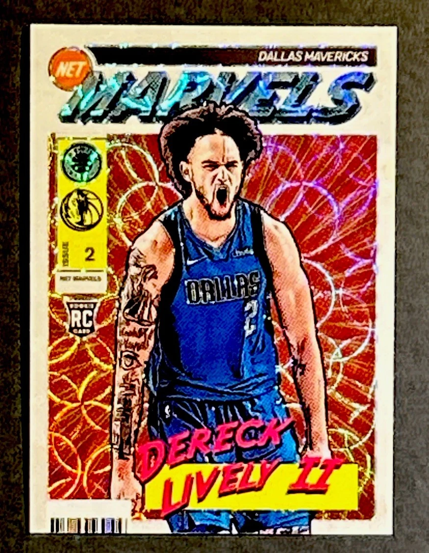 2023-24 Panini NBA Hoops Premium Stock Dereck Lively II Scope Net Marvels RC SSP
