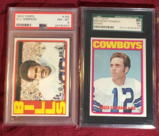 1972 Topps Football Complete Set 263 Cards NM-MT SGC 7.5 Roger Staubach PSA 8 OJ