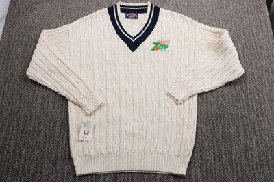 Nutmeg Mills 7Up Shootout Basketball V-Neck Sweater USA Men's Large 90s VTG NWT