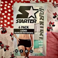 New 6 Pack Ladies Seamless Boyshorts Sz M Stretch Assorted Colors