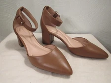 easy spirit seemila pointed toe ankle strap buckle comfort dress shoes heels 7.5