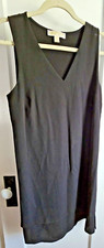 MICHAEL KORS women Sz M black short dress sleeveless v neck two tones