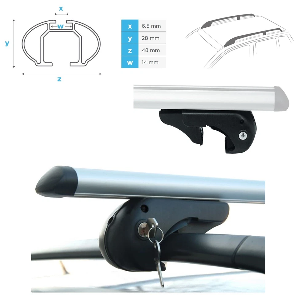 Barres de toit pour SUBARU Forester SK depuis  barres longitudinales ouvertes - Photo 2/4