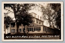 Maple Plain Minnesota Main Bldg Maple Hill Farm Real Photo RPPC Postcard 1907-29